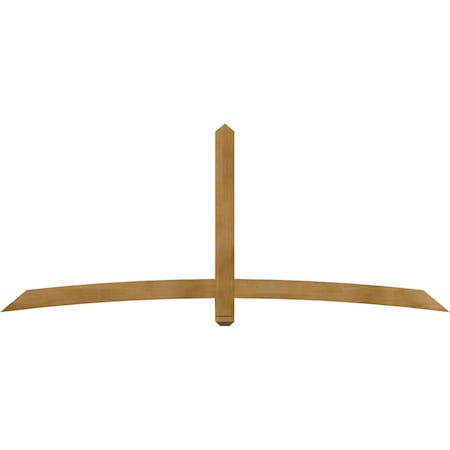 Ekena Millwork Bellingham Rough Sawn Timber Gable Bracket, Western Red Cedar, 96"W x 40"H x 4"D x 4"F, 10/12 Pitch GBW096X40X0404BEL00RWR